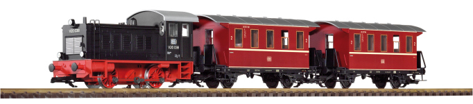 PIKO 37126 - G - Start-Set V 20 + 2 Personenwagen der DB; Ep. III - Analog Sound